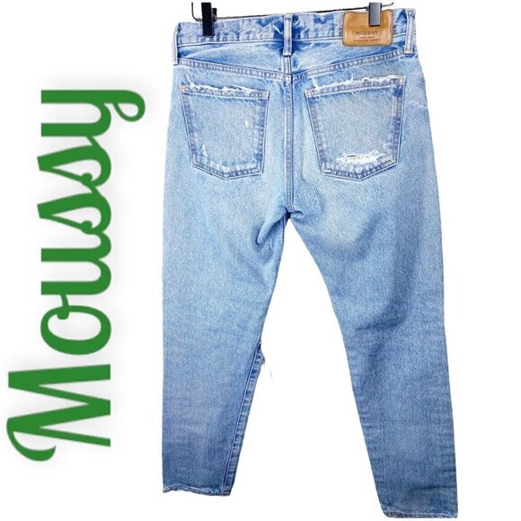 NWT MOUSSY Vintage Melvin Tapered Buttonfly High Waist Busted Knee Jeans Size 27 - Picture 3 of 9